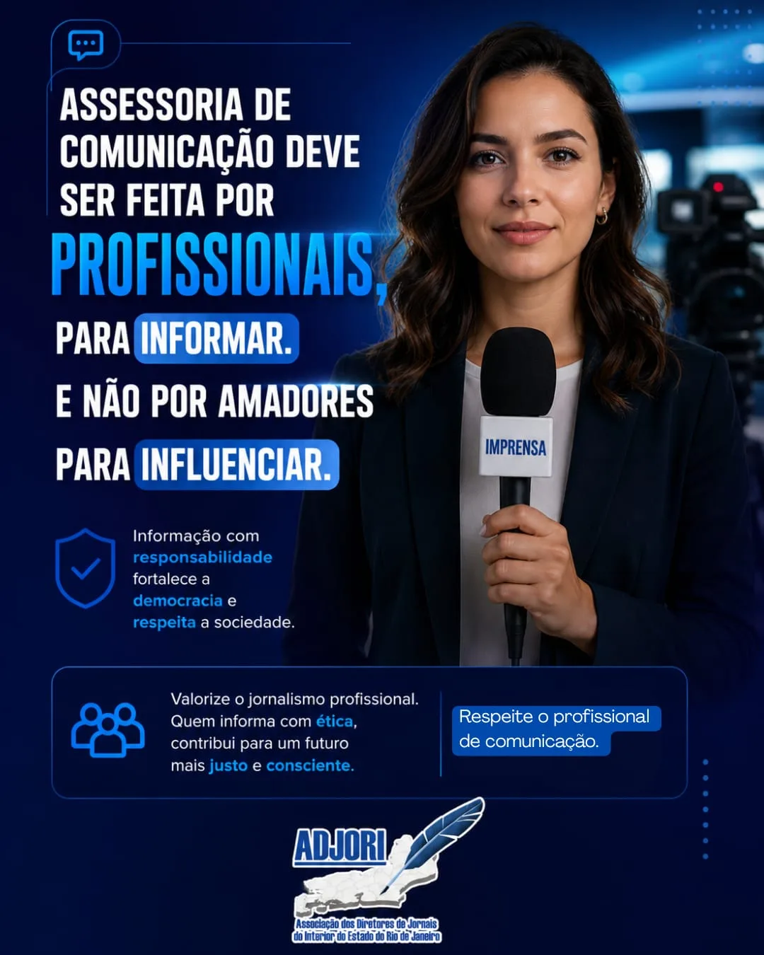 ADJORI/RJ ressalta a importância de uma comunicação profissional e adverte sobre os perigos da desinformação